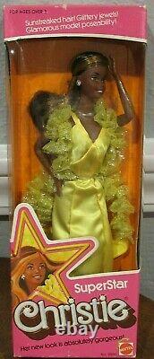 Vintage Barbie 1976 Superstar Christie African American Gorgeous Doll #9950 Nrfb