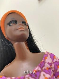 Vintage Barbie Live Action Christie MOD Era in Original Outfit + Accessories