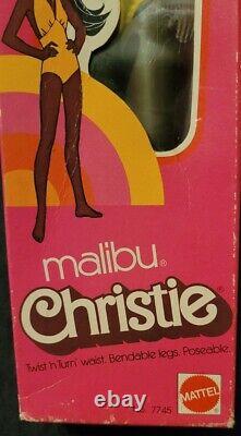 Vintage Barbie Malibu Christie Doll 1975 #7745 African American AA NRFB NOS HTF