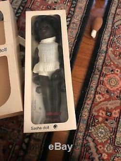 Vintage Black Sasha Doll Cora and Box Tag Original Clothes
