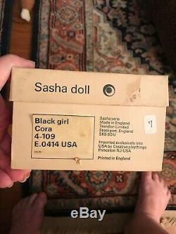 Vintage Black Sasha Doll Cora and Box Tag Original Clothes