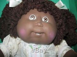 Vintage Cabbage Patch Kids African American Popcorn Curls Doll Edna Abrona