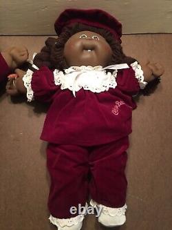 Vintage Cabbage Patch Kids African American Twins With Birth Certificates