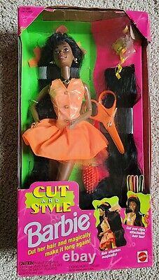 Vintage Cut And Style Barbie African American 1994 #12642 NRFB Black New Box