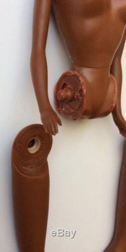 Vintage Deluxe Quick Curl Cara AA Barbie Friend African American Nude HTF