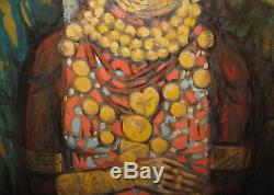 Vintage'ETHIOPIAN LADY OF TIME' Oil Painting MARIGONDA Listed AFRICAN AMERICAN