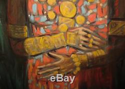 Vintage'ETHIOPIAN LADY OF TIME' Oil Painting MARIGONDA Listed AFRICAN AMERICAN