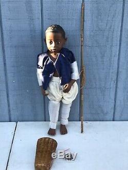 Vintage Gotz Doll African American Boy 23 Doll West Germany