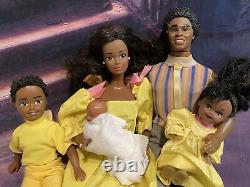 Vintage Heart Family Mom Barbie & Ken (Mattel) + adopted Kids? Rare HTF AA