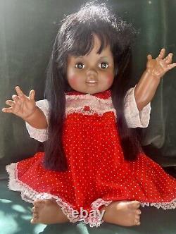 Vintage Ideal African American Baby Crissy Doll Grow Hair 1973 STUNNING