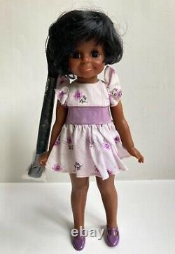 Vintage Ideal African American Beauty Braider Velvet Doll 16 Crissy Family Exc
