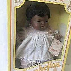 Vintage Ideal Thumbelina 18 Baby Doll African American Infant Girl Doll NIB