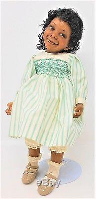Vintage Jane Bradbury 12 African American Black Doll Unique Face No. 92 2