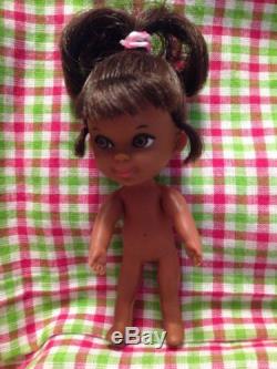 Vintage Liddle KIddle Rolly Twiddle, African American Black Doll, EXCELLENT