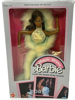 Vintage Magic Moves Black Barbie Doll #2127 Never Removed from Box 1985 Mattel