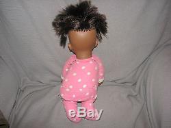 Vintage Mattel Black African American Drowsy Baby Girl Doll Pull String Original
