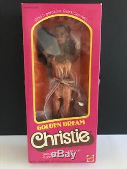 Vintage Mattel Golden Dream Christie Doll 1980 Taiwan No. 3249 MIB