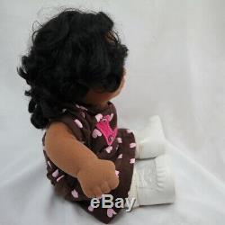 Vintage Mattel MY CHILD 1985 Doll African American Black Hair Brown Eyes, Shoes