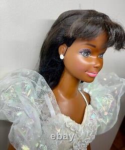 Vintage My Size Barbie Bride Doll African American Over 3 Ft