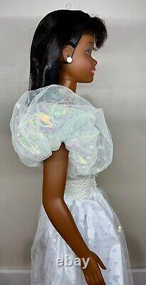 Vintage My Size Barbie Bride Doll African American Over 3 Ft