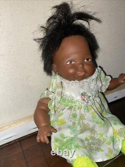 Vintage NEWBORN TINY THUMBELINA AFRICAN AMERICAN 1967 IDEAL TOYS Pull String 10