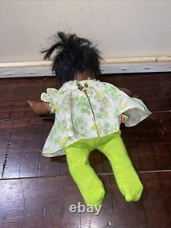 Vintage NEWBORN TINY THUMBELINA AFRICAN AMERICAN 1967 IDEAL TOYS Pull String 10
