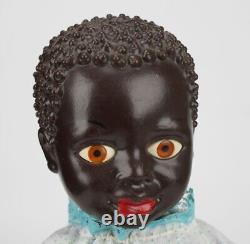 Vintage Poland African-American plastic doll signed PEW