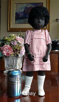 Vintage Sasha Doll African American Girl in Pink Dress, Short Hair England
