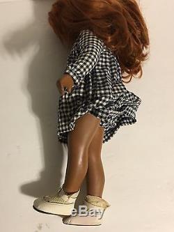 Vintage Sasha Serie 16 Doll Painted Eye African American Red Hair w button tag