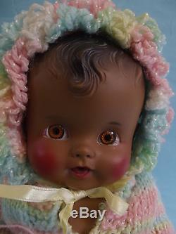 Vintage So-Wee Ruth Newton AFRICAN AMERICAN SUNBABE BABY DOLL Sun Rubber 9.5