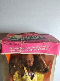 Vintage Superstar Barbie Christine 1976 Orginal Boxed #9950 African American