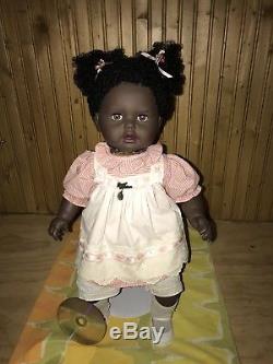 Vintage Zapf Creation 24 African American Black Girl Doll Jessica West Germany