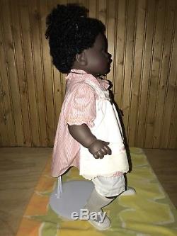 Vintage Zapf Creation 24 African American Black Girl Doll Jessica West Germany