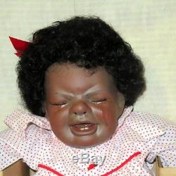 Virginia Ehrlich Turner 20 Porcelain Crying African American Doll Keisha