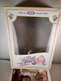 Vtg 1982 IDEAL Tiny Tears African American Doll Black with Bottle & Tags in box