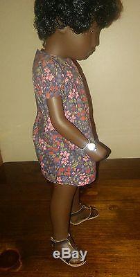 Vtg SASHA DOLL African American CORA Serie England Flower Dress & Sandals EXC