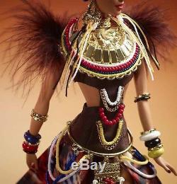 World Glamour Collection Gold Label Tribal Beauty Barbie Doll & Zebra Scepter